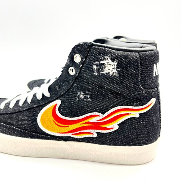 Nike Men\'s Blazer Mid \'77 Vintage Cleveland Rocks Sneakers 10.5 Black main image 9
